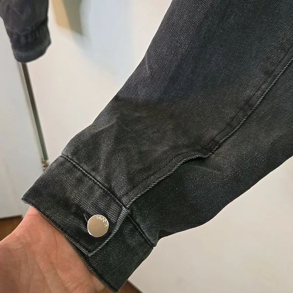 High-Pile Fleece Trim Trucker Jacket - Picture 7 of 10